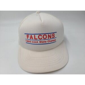 Vtg Lincoln County‎ Falcons 1990 State Champs Mesh Snapback (Fits Small) Hat Cap